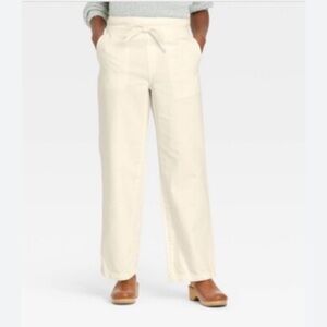 Universal Thread High Rise Paper Bag Drawstring Wide Leg Denim Pants Size: 10R